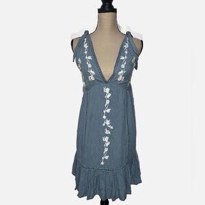 Jessica Simpson Boho Dress Blue Womens size M
